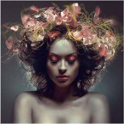 Nordic Furniture Flower Wreath Poster 100x100cm