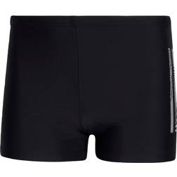 Adidas Mid 3-Streifen Boxer-Badehose - Schwarz