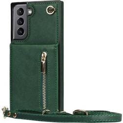 CaseOnline Zipper halskæde etui Samsung Galaxy S22 Grøn