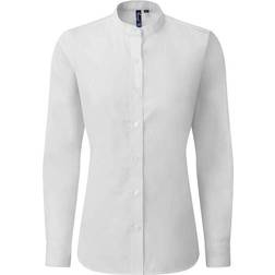 Premier Premier Womens/Ladies Banded Grandad Collar Formal Shirt (White)