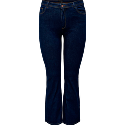 Carsally Flared Jeans Dark Blue Denim Mujer - Azul