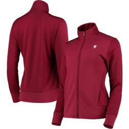 adidas Textured Full-Zip Damen Sweatshirt - Rot