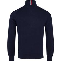 Tommy Hilfiger Flag Embroidery Roll-Neck Jumper - Black