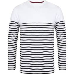 The Row Front Row Långärmad bretonsk randig T-shirt för män med lång ärm White/Navy