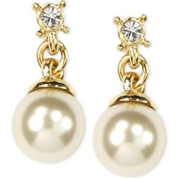 Anne Klein Faux Pearl Drop Earrings