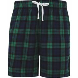 Skinni Fit Lounge-Shorts mit Schottenmuster - Rot/Dunkelblau