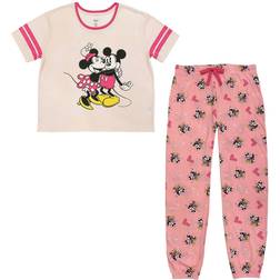 Women Minnie & Mickey Hug Varsity Tee & Jogger Set