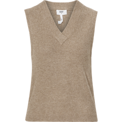 Object Malena V-Neck Knitted Vest - Fossil