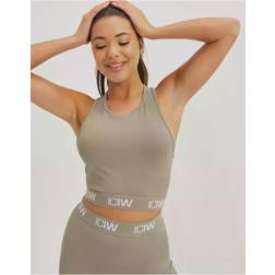 ICANIWILL Define Seamless Logo Cropped Tank Top-Black-XXL