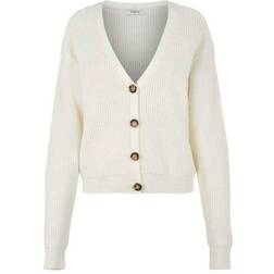 Karie Ls Knit Cardigan White Female