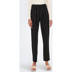 Women's high-waist pleated trousers, Black