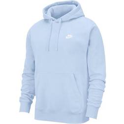 Nike Club Fleece Pullover Hoodie - Light Navy/White