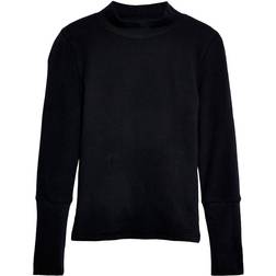 Free People The Rickie Mock Neck T-shirt - Black