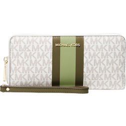 Michael Kors Logo Stripe Continental Wristlet