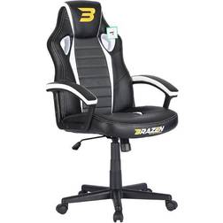 Brazen Gamingchairs Salute Racing Gaming Chair - Black/White