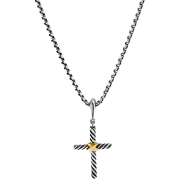 David Yurman Petite X Cross Pendant - Silver/Gold