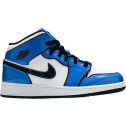 Nike Air Jordan 1 Mid SE GS - Signal Blue/White/Black