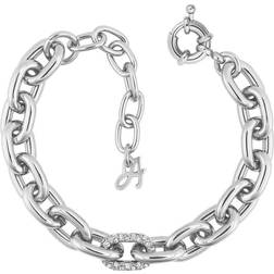 Ladies Adore Base metal Shimmer Lozenge Chain & Pave Bracelet