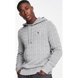 Men's hooded cotton jumper, blue