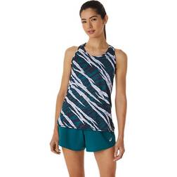 Asics Wild Camo Tank-Top Tank Top Women - Blue, Green