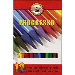 Koh-I-Noor Crayons 12 colors woodfree Progresso WIKR-002569