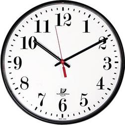 Quartz Slimline Clock, 12-3/4" Black