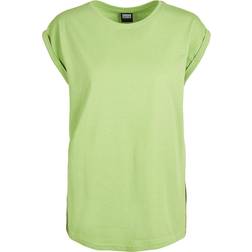 Urban Classics T-shirt da Donna con Manica Arrotolata - Ghostgreen