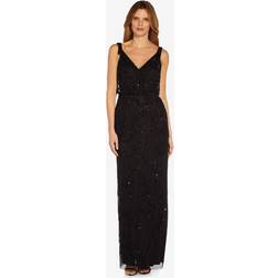 Adrianna Papell Beaded Sleeveless Maxi Dress