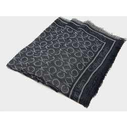 Logo Jacquard Scarf Black/White