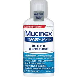 Mucinex Fast-Max Max Strength Cold Flu & Sore Throat Relief Liquid 6oz