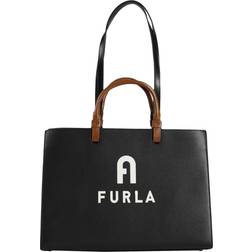 Furla Tote Bags Varsity Style black Tote Bags for ladies