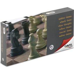 Cayro Magnetic Chess & Draught Set Large