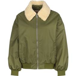Levi's Levi's retro-bomber-jakke med krave imiteret lammeskind Caviar