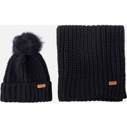 Barbour Strikket Kjolesæt med Beaniehue - Sort