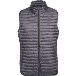 Mens Tribe Fineline Padded Gilet/Bodywarmer - Gris/Bleu