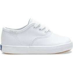 Keds Kid's Champion Toe Cap Sneaker - White Leather