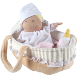 Tikiri Grace Baby Soft Doll with Carry Cot Bottle & Blanket