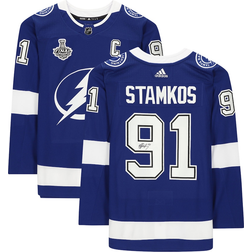 Fanatics Tampa Bay Lightning Steven Stamkos Autographed Blue Adidas Authentic Jersey with 2020 Stanley Cup Final Patch