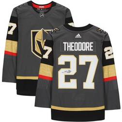 Fanatics Shea Theodore Vegas Golden Knights Autographed Black Adidas Authentic Jersey 27. Sr