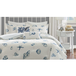 Harbor House Beach House Bedspread White, Blue (274.3x243.8)