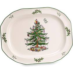 Spode Sculpted Christmas Tree Serveringsfad & Bakke