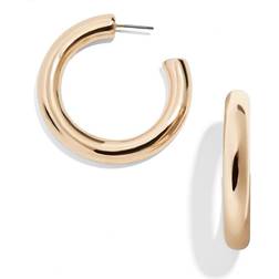 Baublebar Dalilah Medium Tube Hoop Earrings - Gold