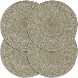 vidaXL Jute Coaster 38cm 4pcs