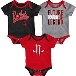 NBA 3-Piece Houston Rockets Short Sleeve Bodysuit Set