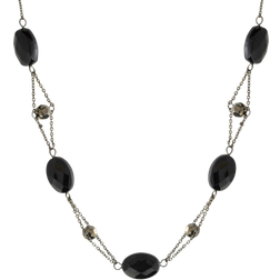 1928 Jewelry Link Collar Necklace - Black