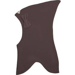 Racing Kids Wool/Cotton Balaclava with Bow - Chocolate Brown