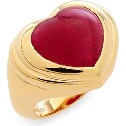 Missoma Heart Ring - Gold/Quartz