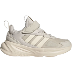 Adidas Kid's Ozelle Running Lifestyle Elastic Lace with Top Strap - Aluminium/Wonder White/Grey One