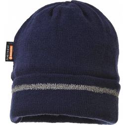 Portwest Reflective Trim Knit Hat Unisex - Marine