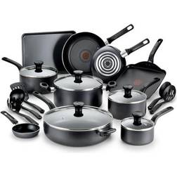 T-fal Essentials Cookware Set with lid 20 Parts